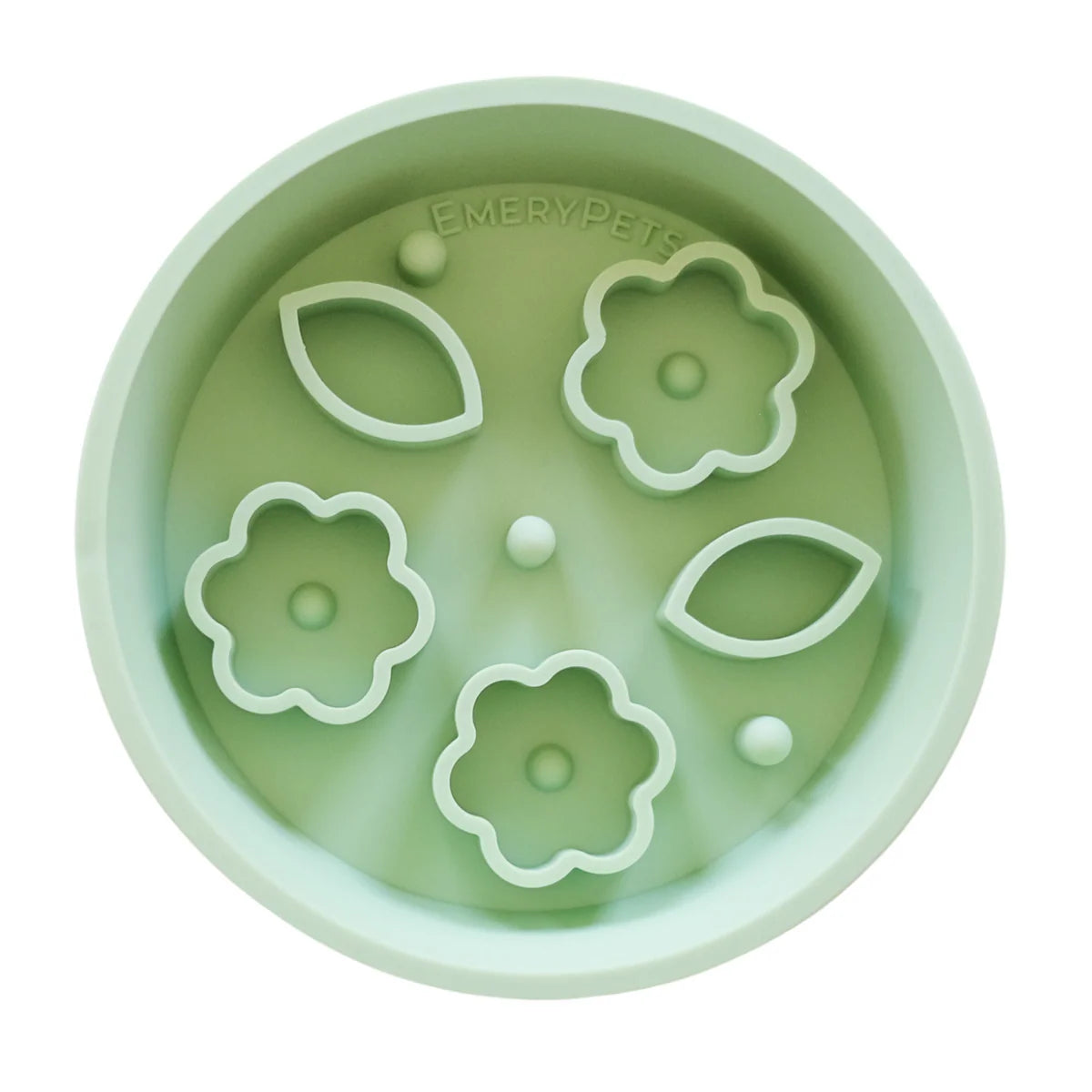 Flower + Leaf Slow Feeder Bowl (Green)