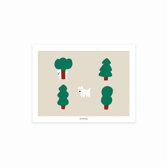 Between Trees Postcard