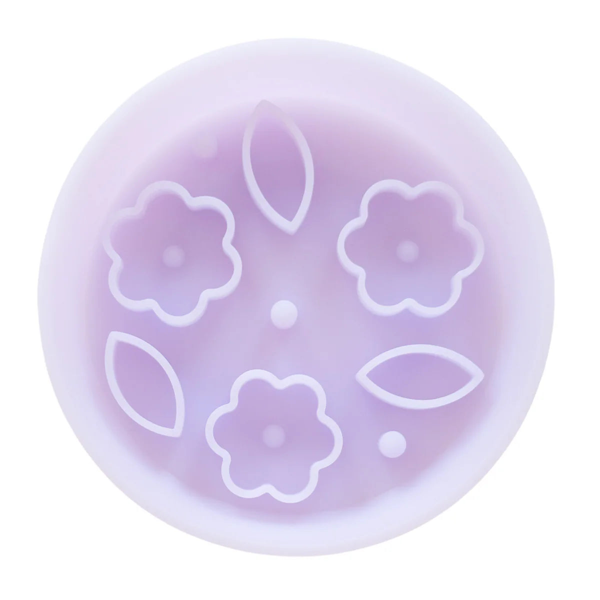 Flower + Leaf Slow Feeder Bowl (Translucent Purple)
