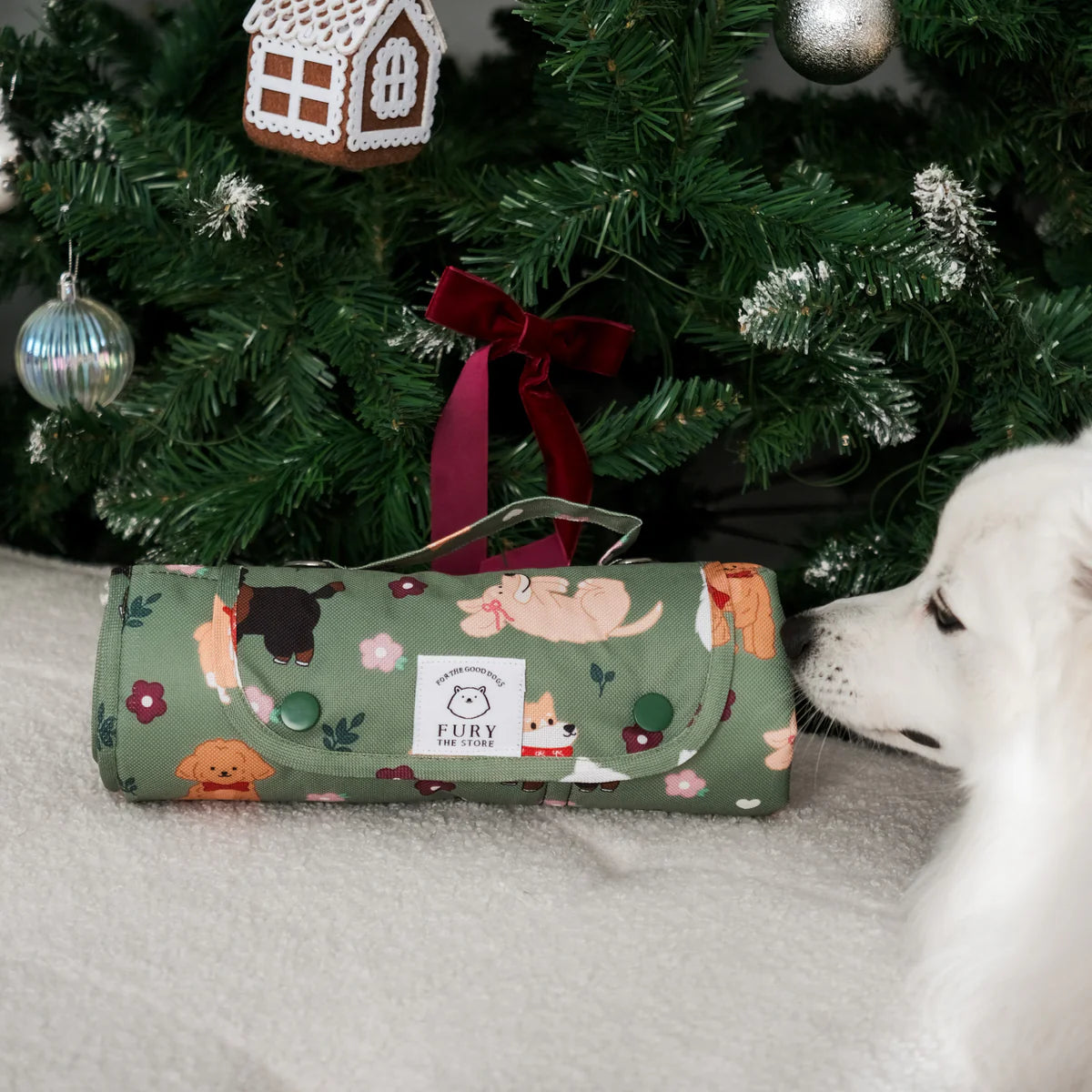 dogs at the park (bows edition) settle mat