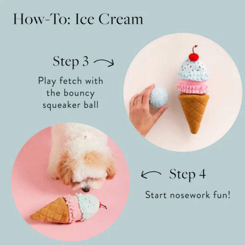 Ice Cream Interactive Snuffle Dog Toy