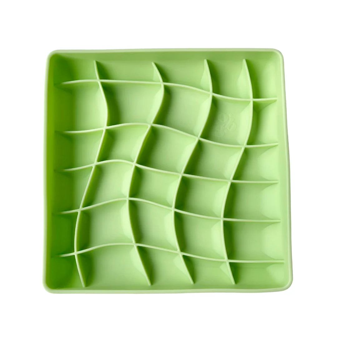 wavies slow feeder bowl | honeydew
