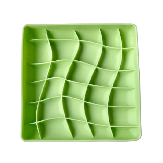 wavies slow feeder bowl | honeydew