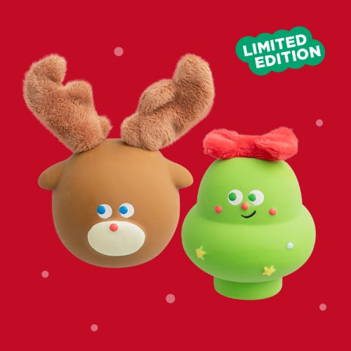 Rudolph & Tree Furry Latex Toy (Set of 2)