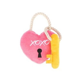 Love You A Lock Squeaky Plush Toy