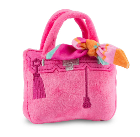 Pink Barkin Bag Plush Toy (with scarf)