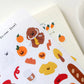 Puppy Autumn Glossy Sticker Sheet